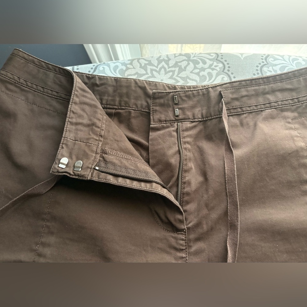 J. Jill Brown Drawstring Cotton Shorts - Picture 6 of 12